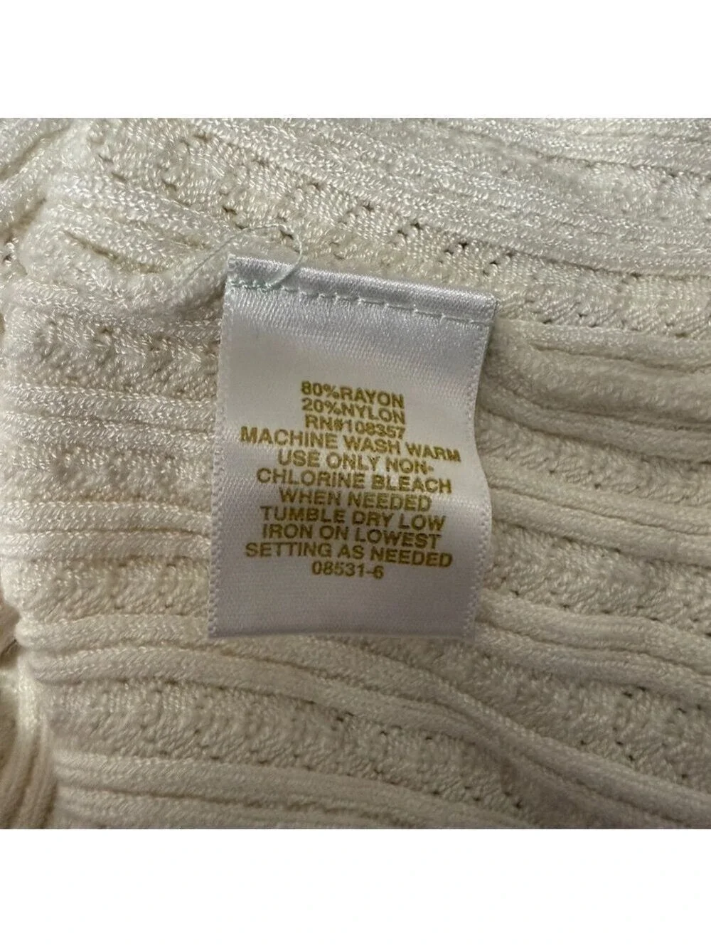Ryegrass Sweater, Size‎ M, White